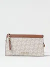 Michael Michael Kors Monogram-jacquard Crossbody Bag In Beige