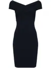 Michael Michael Kors Crossover-straps Ribbed Minidress In Blue