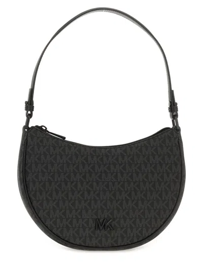 Michael Michael Kors Curved Silhouette Shoulder Bag With Monogram Detailing
