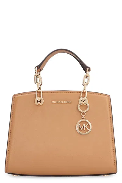 Michael Michael Kors Cynthia Leather Mini Bag In Brown