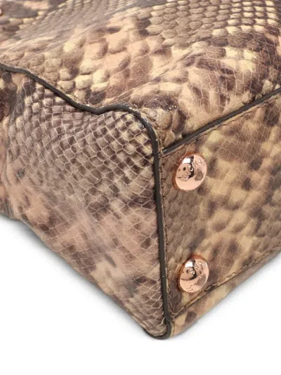 Pre-owned Michael Michael Kors Small Cynthia Satchel Tote Bag In Brown