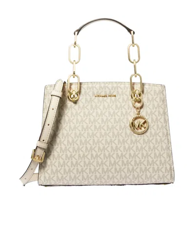Michael Michael Kors Cynthia Small Presbyopia Shoulder Bag In White