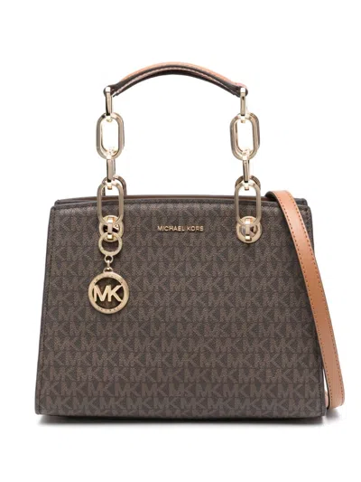 Michael Michael Kors Small Cynthia Tote Bag In Brown