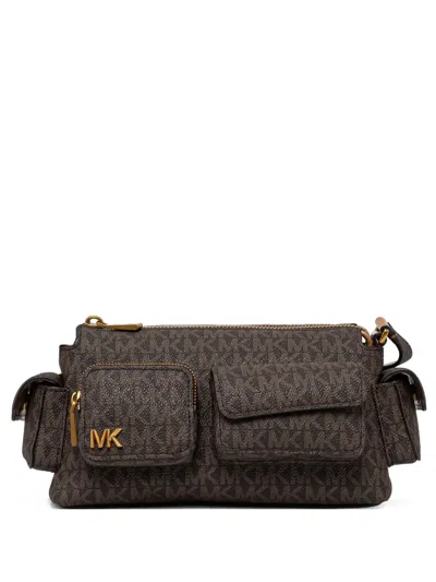 Michael Michael Kors Dakota Logo-print Crossbody Bag In Brown