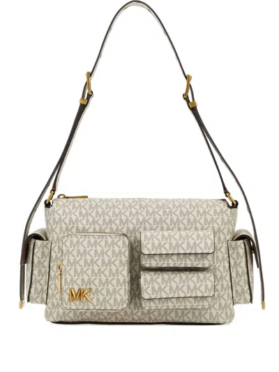 Michael Michael Kors Dakota Monogram Shoulder Bag In Neutral