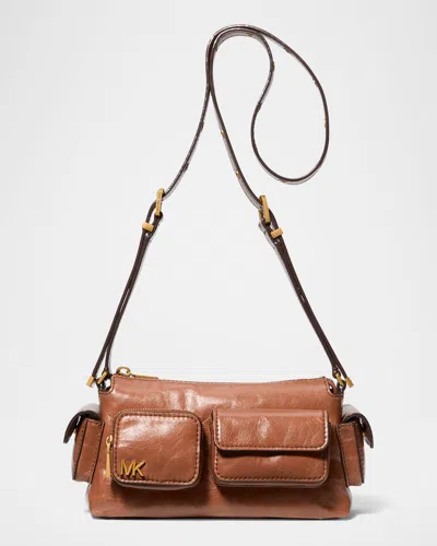 Michael Michael Kors Dakota Small Convertible Pocket Crossbody Bag In Luggage