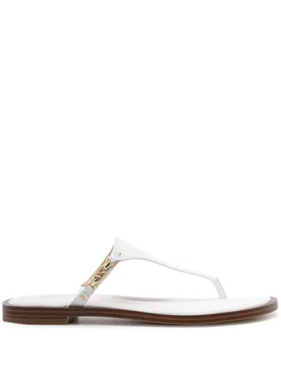 Michael Michael Kors Daniella Leather Sandals In White