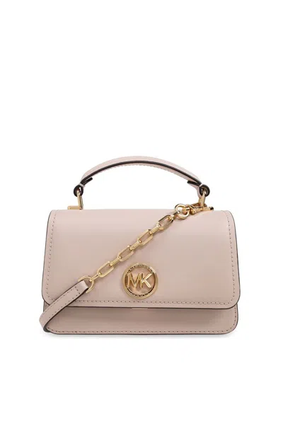 Michael Michael Kors Logo-plaque Leather Tote Bag In Pink