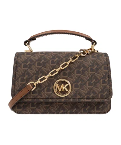 Michael Michael Kors Monogram Logo-plaque Tote Bag In Black