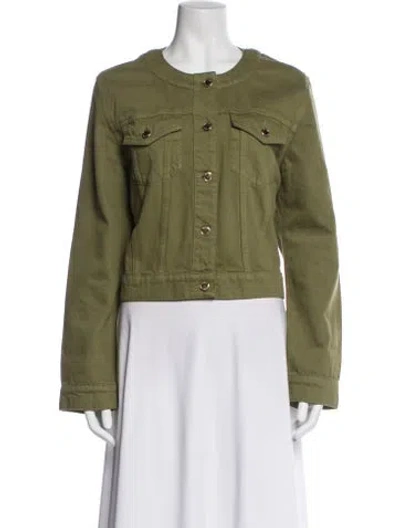 Pre-owned Michael Michael Kors Denim Jacket In Green