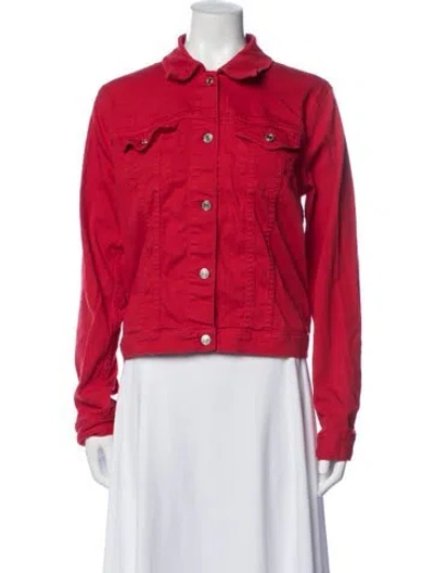 Pre-owned Michael Michael Kors Denim Jacket In Red