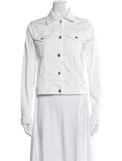 Pre-owned Michael Michael Kors Denim Jacket W/ Tags In White