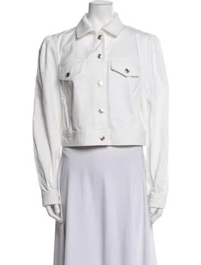 Pre-owned Michael Michael Kors Denim Jacket In White