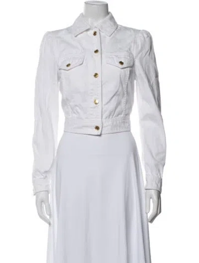 Pre-owned Michael Michael Kors Denim Jacket In White