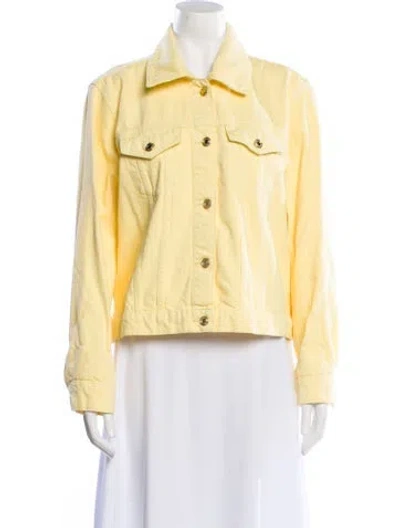 Pre-owned Michael Michael Kors Denim Jacket In Yellow