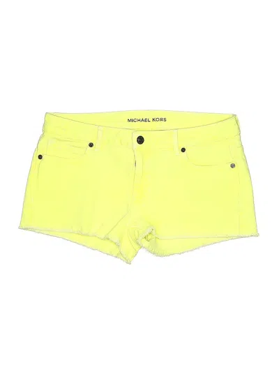 Pre-owned Michael Michael Kors Denim Shorts In Yellow