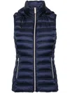 Michael Michael Kors Detachable-hood Down Gilet In Blue