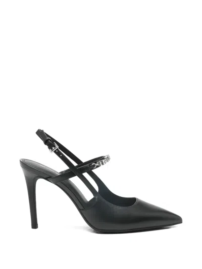 Michael Michael Kors Dina Leather Slingback Pumps In Black