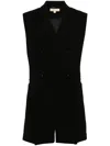Michael Michael Kors Double-breasted Playsuit In Black
