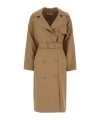 Michael Michael Kors Double-breasted Trench Coat In Brown