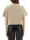 Michael Michael Kors Michael By Michael Kors Sage Green Cotton Blend T-shirt In Neutral