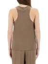 Michael Michael Kors Dove Recycled Polyester Tops In Brown