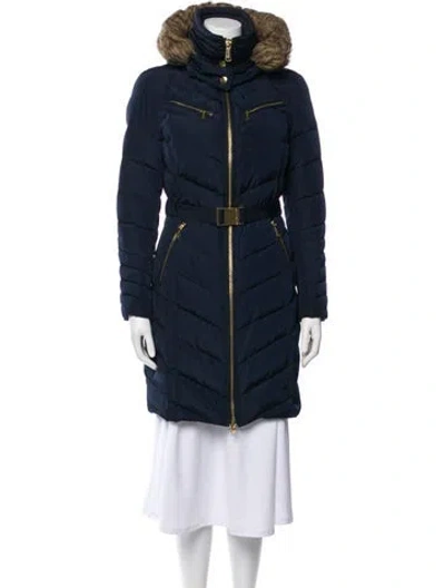 Pre-owned Michael Michael Kors Down Coat In Blue