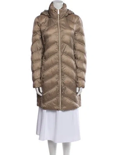 Pre-owned Michael Michael Kors Down Coat In Brown