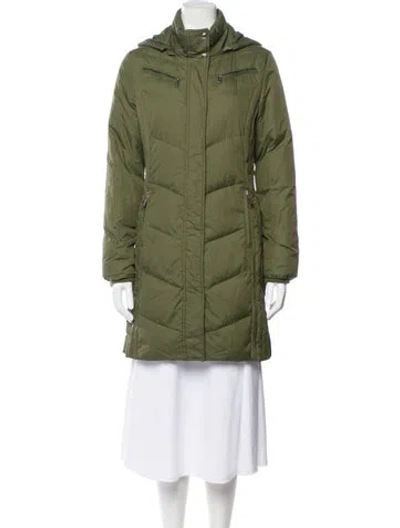 Pre-owned Michael Michael Kors Down Coat In Green