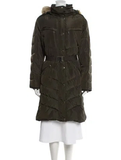 Pre-owned Michael Michael Kors Down Coat In Green