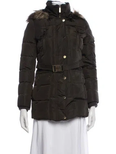 Pre-owned Michael Michael Kors Down Coat In Green