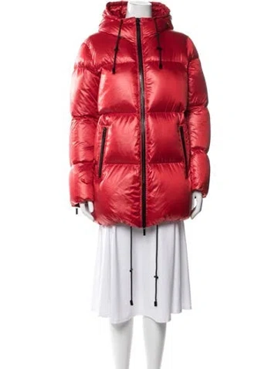 Pre-owned Michael Michael Kors Down Coat In Red