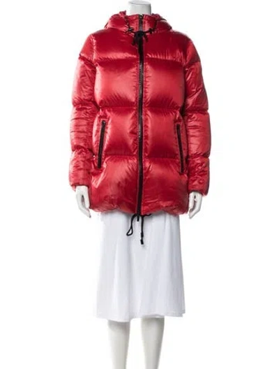 Pre-owned Michael Michael Kors Down Coat In Red