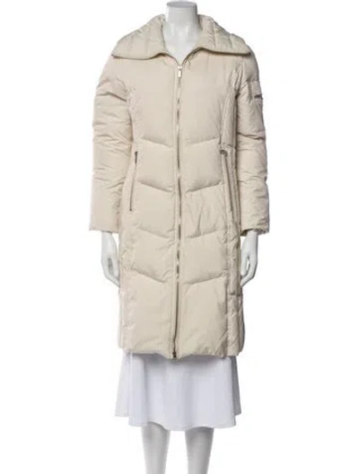 Pre-owned Michael Michael Kors Down Coat In White