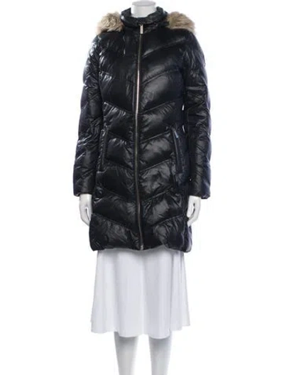 Pre-owned Michael Michael Kors Down Down Coat In Blue