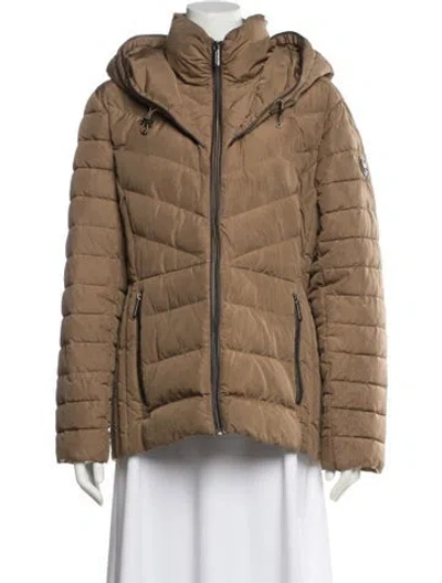 Pre-owned Michael Michael Kors Down Jacket In Brown
