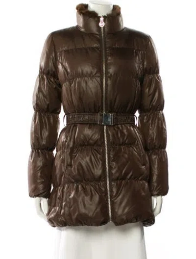 Pre-owned Michael Michael Kors Down Jacket In Brown