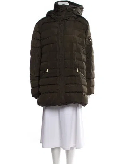 Pre-owned Michael Michael Kors Down Jacket In Green