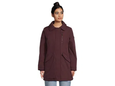 Michael Michael Kors Down Jacket W/ Faux Fur Collar M826556b74 In Burgundy