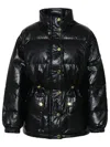 Michael Michael Kors Michael Kors Black Polyurethane Jacket In Black
