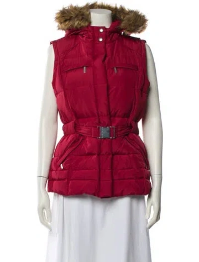 Pre-owned Michael Michael Kors Down Vest In Red