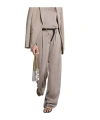 Michael Michael Kors Drapey Satin Wide Leg Pants In Brown
