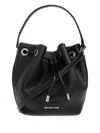 Michael Michael Kors Drawstring Leather Bucket Bag In Black