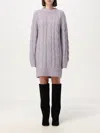 Michael Michael Kors Cable Alpaca-blend Sweaterdress In Violett