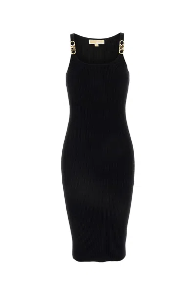 Michael Michael Kors Michael By Michael Kors Black Stretch Viscose Blend Dress