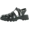 Shop Michael Michael Kors Easton Womens Slip On Buckle Slingback Sandals In Black