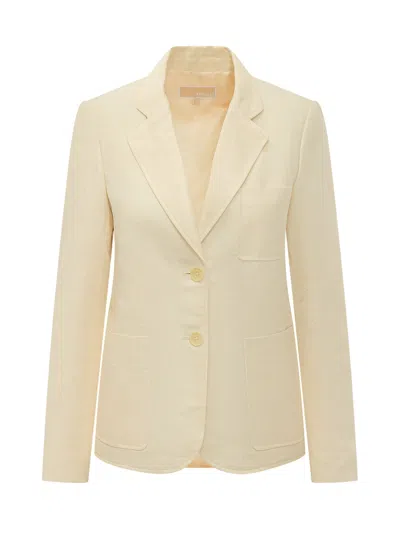 Michael Michael Kors Elegant Blazer With Reverse Pocket Detail In Neutral
