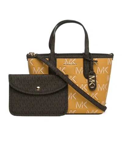 Michael Michael Kors Eliza Logo Letter Tote Bag In Multi