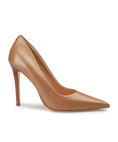 Michael Michael Kors Elyse Pointed Toe Slip-on Pumps In Brown