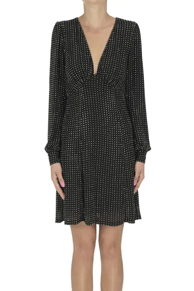 MICHAEL MICHAEL KORS EMBELLISHED CREPÈ DRESS